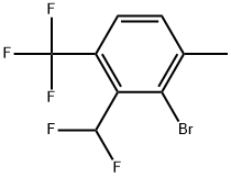 2-Bromo-3-(difluoromethyl)-1-methyl-4-(trifluoromethyl)benzene 结构式