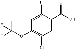 5-Chloro-2-fluoro-4-(trifluoromethoxy)benzoic acid 结构式