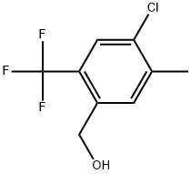 4-Chloro-5-methyl-2-(trifluoromethyl)benzenemethanol,2383485-66-1,结构式