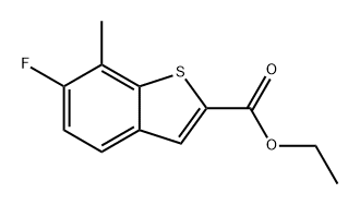6-氟-7-甲基苯并[B]噻吩-2-甲酸乙酯 结构式