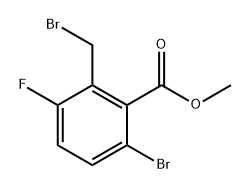 methyl 6-bromo-2-(bromomethyl)-3-fluorobenzoate Struktur