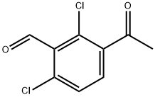 3-acetyl-2,6-dichlorobenzaldehyde Struktur
