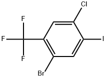 1-bromo-4-chloro-5-iodo-2-(trifluoromethyl)benzene Struktur