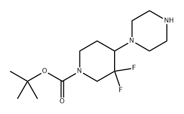 3,3-二氟-4-(哌嗪-1-基)哌啶-1-羧酸叔丁酯,2384221-09-2,结构式