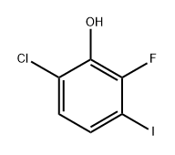2-氟-3-碘-6-氯苯酚 结构式