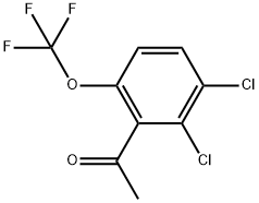 1-[2,3-Dichloro-6-(trifluoromethoxy)phenyl]ethanone 结构式