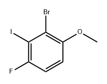 2-溴-3-甲氧基-6-氟碘苯 结构式