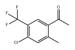 1-(4-氯-2-甲基-5-三氟甲基-苯基)-乙酮 结构式
