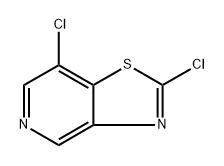 2,7-dichlorothiazolo[4,5-c]pyridine 化学構造式