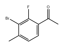 1-(3-溴-2-氟-4-甲基苯基)乙酮,2385393-70-2,结构式