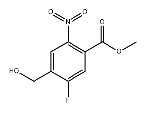 5-氟-4-(羟甲基)-2-硝基苯甲酸甲酯 结构式