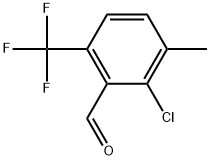 2-Chloro-3-methyl-6-(trifluoromethyl)benzaldehyde 结构式