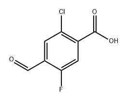2-氯-5-氟-4-甲酰基苯甲酸 结构式