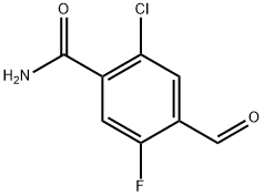 2-chloro-5-fluoro-4-formylbenzamide 化学構造式