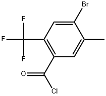 4-Bromo-5-methyl-2-(trifluoromethyl)benzoyl chloride 结构式