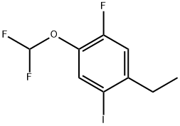 1-(Difluoromethoxy)-4-ethyl-2-fluoro-5-iodobenzene 结构式