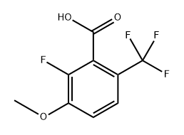 2-(2-Fluoro-3-methoxy-6-(trifluoromethyl)phenyl)-4,4,5,5-tetramethyl-1,3,2-dioxaborolane 结构式
