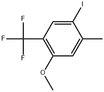 1-Iodo-4-methoxy-2-methyl-5-(trifluoromethyl)benzene 结构式