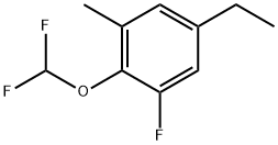 2-(Difluoromethoxy)-5-ethyl-1-fluoro-3-methylbenzene 结构式