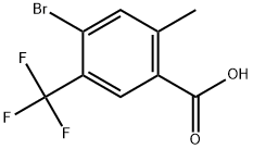 4-Bromo-2-methyl-5-(trifluoromethyl)benzoic acid Struktur