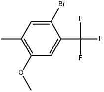 1-Bromo-4-methoxy-5-methyl-2-(trifluoromethyl)benzene 结构式