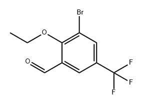 3-Bromo-2-ethoxy-5-(trifluoromethyl)benzaldehyde 结构式