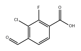 3-Chloro-2-fluoro-4-formylbenzoic acid Structure