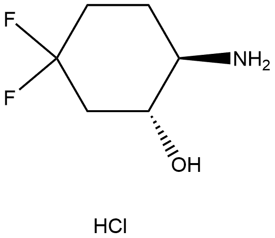 (1R,2R)-2-Amino-5,5-difluoro-cyclohexanol hydrochloride Structure