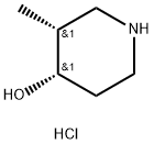 (3R,4S)-3-甲基哌啶-4-醇盐酸盐, 2387566-30-3, 结构式