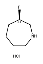 1H-Azepine, 3-fluorohexahydro-, hydrochloride (1:1), (3R)- Structure