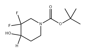 tert-butyl 3,3-difluoro-4-hydroxypiperidine-1-carboxylate-4-d Structure