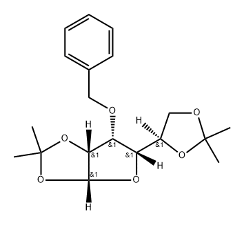 α-D-Gulofuranose, 1,2:5,6-bis-O-(1-methylethylidene)-3-O-(phenylmethyl)- Struktur