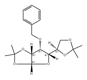 α-D-Gulofuranose, 1,2:5,6-bis-O-(1-methylethylidene)-3-O-(phenylmethyl)- 结构式