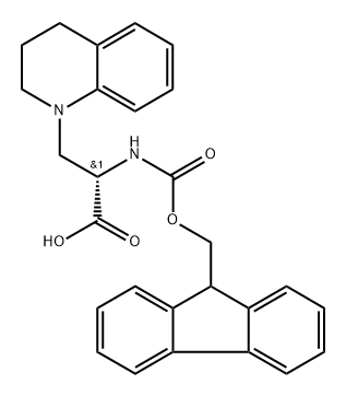 N-α-(9-Fluorenylmethoxycarbonyl)-3-(1,2,3,4-tetrahydroquinolin-1-yl)-L-alanine Struktur