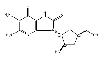 1-Amino-3'-deoxy-7,8-dihydro-8-oxoguanosine Structure