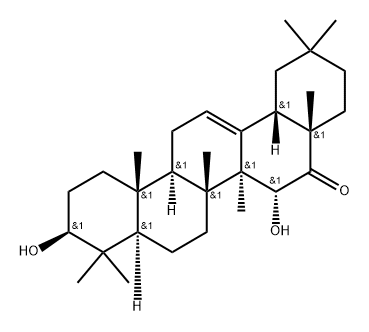 3Β,15Α-二羟基齐墩果-12-烯-16-酮, 239137-88-3, 结构式