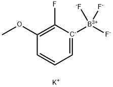 Potassium trifluoro(2-fluoro-3-methoxyphenyl)boranuide 结构式