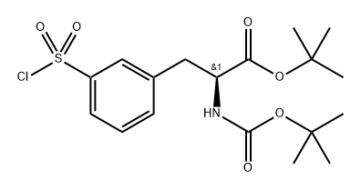 tert-Butyl (S)-2-((tert-butoxycarbonyl)amino)-3-(3-(chlorosulfonyl)phenyl)propanoate Structure
