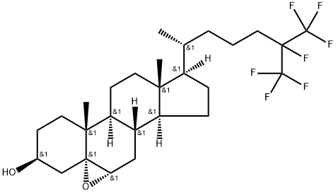 25,26,26,26,27,27,27-heptafluoro-5α,6α-epoxycholestanol Struktur