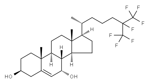25,26,26,26,27,27,27-heptafluoro-7α-hydrosycholesterol Struktur
