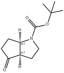 rel-1,1-Dimethylethyl (3aR,6aR)-hexahydro-4-oxocyclopenta[b]pyrrole-1(2H)-carboxylate|