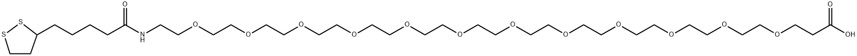 硫辛酰氨基-PEG12-羧酸, 2407442-47-9, 结构式