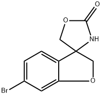 Spiro[benzofuran-3(2H),4'-oxazolidin]-2'-one, 6-bromo- Struktur