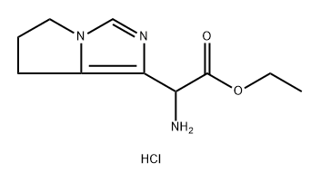 2-氨基-2-(6,7-二氢-5H-吡咯并[1,2-C]咪唑-1-基)乙酸乙酯盐酸盐 结构式