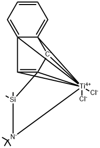 (Η(5)-(茚基)二甲基硅基(叔丁基)酰胺基)二氯化钛 结构式