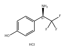4-[(1R)-1-amino-2,2,2-trifluoroethyl]phenol hydrochloride Structure
