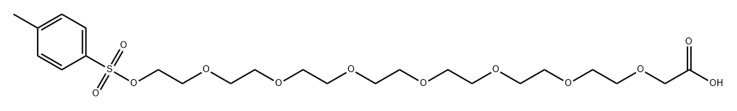 对甲苯磺酸酯-八聚乙二醇-乙酸 结构式
