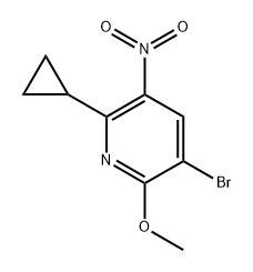 3-bromo-6-cyclopropyl-2-methoxy-5-nitropyridine,2408653-85-8,结构式
