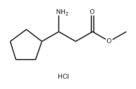 3-Amino-3-cyclopentylpropanoic acid hydrochloride,2408964-77-0,结构式