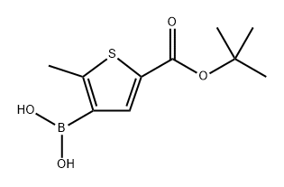 (5-(tert-Butoxycarbonyl)-2-methylthiophen-3-yl)boronic acid Structure